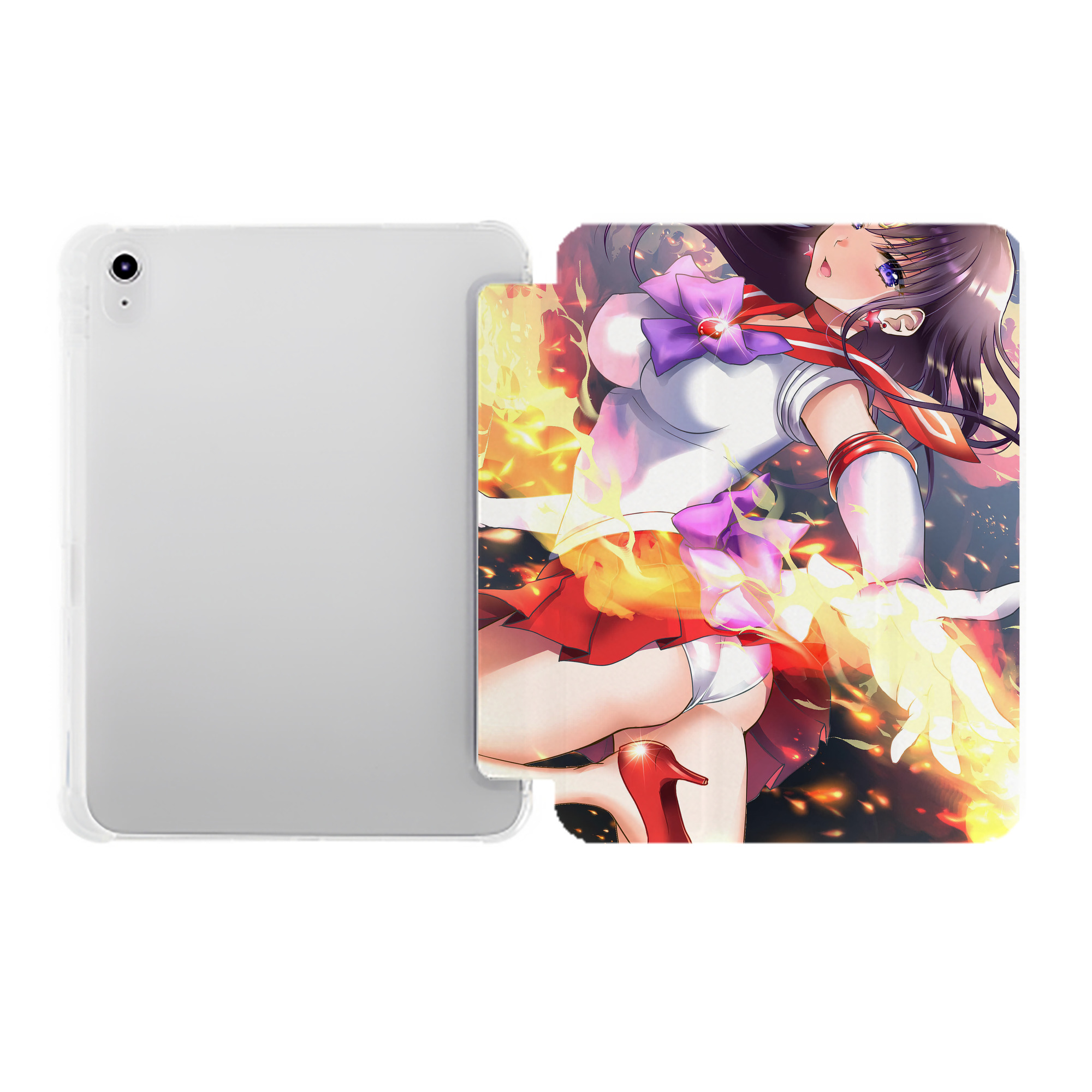 （画像用） 美少女戦士セーラームーン Sailor Moon IPad ケース ペン収納付き 三つ折りスタンド PUレザー×シリコン 対応機種9.5/10.5/10.9インチ